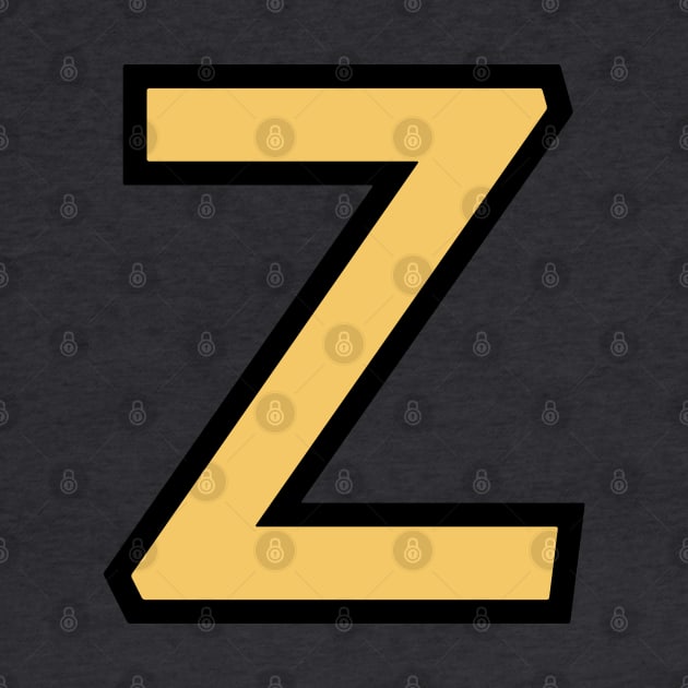 Funky Yellow Letter Z by Thespot